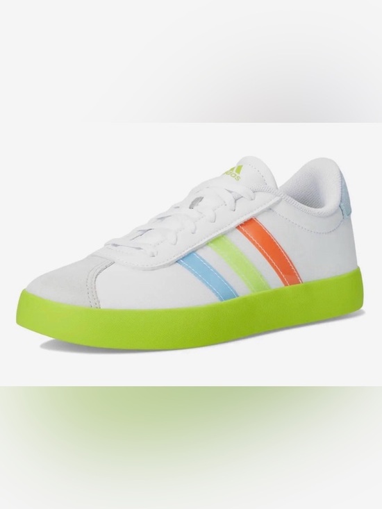adidas Other - NIB [Adidas] VL Court 3.0 K Skateboard Tennis Shoes Sneakers Neon Youth 5 / W 6